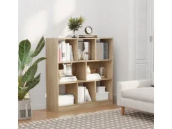 HOMCOM Möbelbauplatten^Bücherregal 3-Stöckige für Home-Office Wohnzimmer 97,5 x 30 x 100cm
