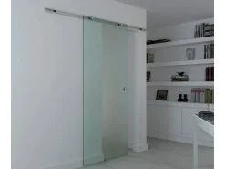 HOMCOM Zimmertüren^Glasschiebetür Schiebetür Zimmertür Mattglas 102,5 x 205cm