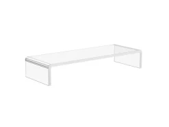 HOMCOM Möbelbauplatten^Monitorständer für Laptop PC Ergonomisch Acryl Transparent 53 x 19 x 9 cm