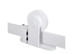 HOMCOM Türstopper|Zubehör Für Türen^Schiebetür-Beschlagsatz Kohlenstoffstahl 183L x 4B x 0,6H cm Weiß