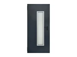 Hörmann Stahltüren^Mehrzweck-/Kellertür H8-5 LA (Glas) RAL 7016 Links/Rechts 100 x 200 cm