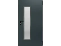 Hörmann Stahltüren^Mehrzweck-/Kellertür H8-5 LA (Glas) RAL 7016 Links/Rechts 100 x 200 cm