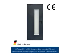 Hörmann Stahltüren^Mehrzweck-/Kellertür H8-5 LA (Glas) RAL 7016 Links/Rechts 100 x 200 cm
