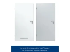 Hörmann Stahltüren^ZK Türelement inkl. Drückergarnitur Verkehrsweiß 87,5 x 200 cm DIN R