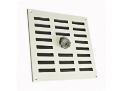 Häusler Lüftungsgitter^Lüftungsgitter LG 2525 SW Schiebegitter Alu Weiß PVD 250 x 250 Abluftgitter