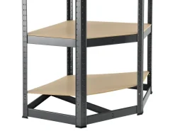 Möbelbauplatten*Juskys Eckregal Lagerregal Corner Basic 180 x 70 x 40 cm in Grau