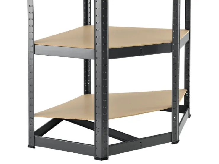Möbelbauplatten*Juskys Eckregal Lagerregal Corner Basic 180 x 70 x 40 cm in Grau
