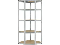 Juskys Möbelbauplatten^Eckregal Lagerregal Corner Basic 180 x 70 x 40 bis 70 cm