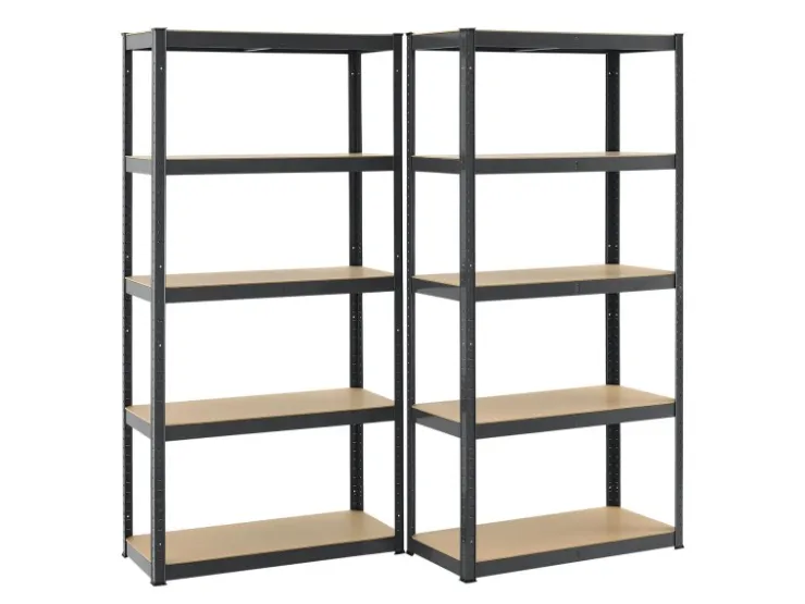 Möbelbauplatten*Juskys 3er Regalsystem 1 Corner und 2 Basic Insgesamt 15 Böden mit 2625 kg Tragkraft Grau