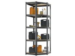 Möbelbauplatten*Juskys 3er Regalsystem 1 Corner und 2 Basic Insgesamt 15 Böden mit 2625 kg Tragkraft Grau