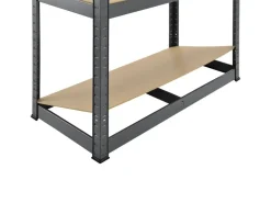 Möbelbauplatten*Juskys 3er Regalsystem 1 Corner und 2 Basic Insgesamt 15 Böden mit 2625 kg Tragkraft Grau