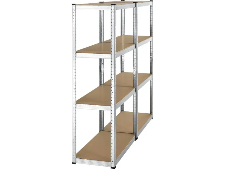 Möbelbauplatten*Juskys 2er Set Lagerregal Easy 160 x 80 x 40 cm Silber