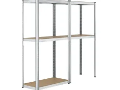 Möbelbauplatten*Juskys 2er Set Lagerregal Easy 160 x 80 x 40 cm Silber