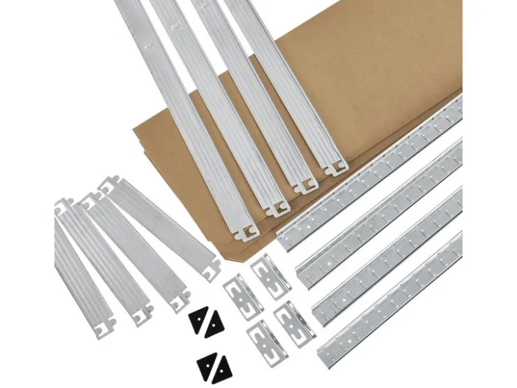 Möbelbauplatten*Juskys 2er Set Lagerregal Easy 160 x 80 x 40 cm Silber
