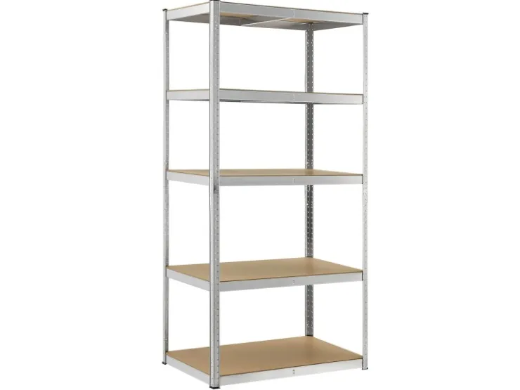 Möbelbauplatten*Juskys Lagerregal Basic 200 x 100 x 60 cm Verzinkt Silber