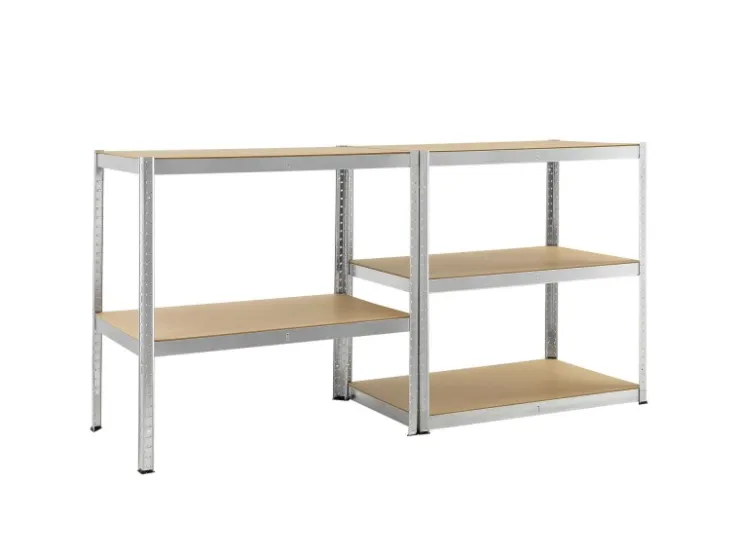 Möbelbauplatten*Juskys Lagerregal Basic 200 x 100 x 60 cm Verzinkt Silber