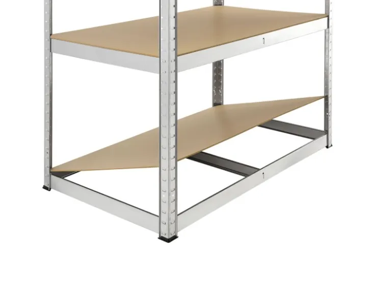 Möbelbauplatten*Juskys Lagerregal Basic 200 x 100 x 60 cm Verzinkt Silber