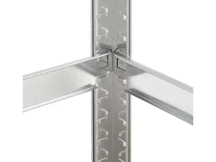Möbelbauplatten*Juskys Lagerregal Basic 200 x 100 x 60 cm Verzinkt Silber