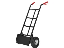 Baugeräte*Juskys Sackkarre Basic in Schwarz mit Roten Griffen Klappbar