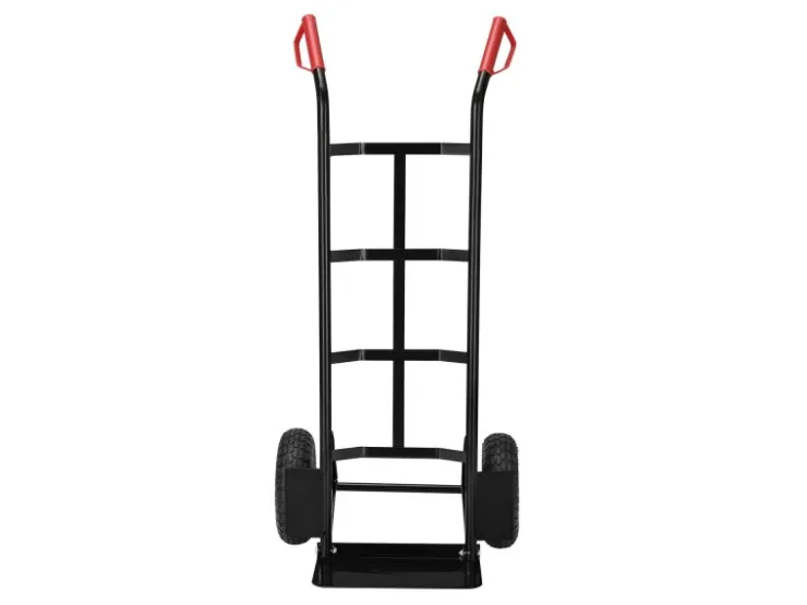 Baugeräte*Juskys Sackkarre Basic in Schwarz mit Roten Griffen Klappbar