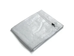 Bauzubehör*Karat Abdeckplane Leno Extra Reißfest Wasserdicht mit Ösen 240 g/m² 3 x 5 m Weiß