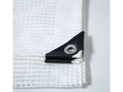 Bauzubehör*Karat Abdeckplane Leno Extra Reißfest Wasserdicht mit Ösen 140 g/m² 2 x 3 m Weiß
