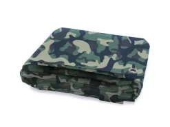 Bauzubehör*Karat Abdeckplane Wasserdichte Plane mit Ösen 100 g/m² Camouflage 2 x 3 m