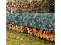 Bauzubehör*Karat Abdeckplane Wasserdichte Plane mit Ösen 100 g/m² Camouflage 3 x 5 m