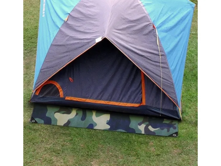 Bauzubehör*Karat Abdeckplane Wasserdichte Plane mit Ösen 100 g/m² Camouflage 3 x 5 m