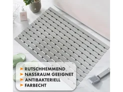 Drainage*Karat Antibakterielle Fußmatte mit Drainagefunktion nach Maß 43 x 100 cm Grau