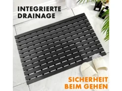 Drainage*Karat Antibakterielle Fußmatte mit Drainagefunktion nach Maß 43 x 100 cm Schwarz