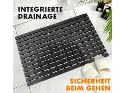 Drainage*Karat Antibakterielle Fußmatte mit Drainagefunktion nach Maß 43 x 200 cm Schwarz