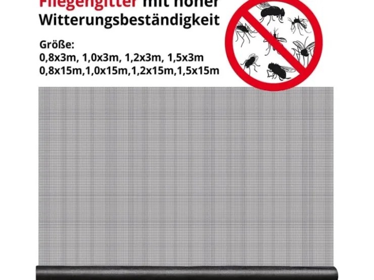 Karat Zubehör Für Türen^Fliegengitter für Fenster und Türen Zuschneidbar Reißfest 1 x 15 m