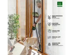 Terrassentüren|Zubehör Für Türen*Karat Fliegengitter Johnny Gestreift Klebemontage Klettverschluss 90 x 220 cm