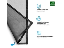 Karat Terrassentüren|Zubehör Für Türen^Fliegengitter Johnny Gestreift Klebemontage Klettverschluss 80 x 220 cm