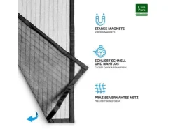 Karat Terrassentüren|Zubehör Für Türen^Fliegengitter Sam Gestreift Klebemontage Klettverschluss 80 x 220 cm