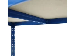 Karat Möbelbauplatten^Reifenregal - Belastbares Kellerregal - 180 x 130 x 50 cm - Blau