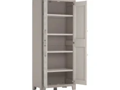 KIS Möbelbauplatten^Kunststoffschrank Gulliver Sandbeige 80 x 44 x 182 cm 4 Böden