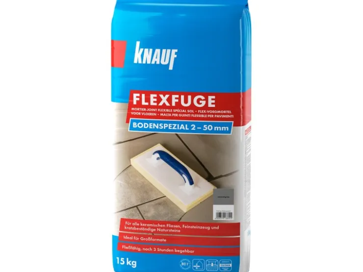 Fliesenzubehör*Knauf Flexfuge Bodenspezial 15 kg Zementgrau