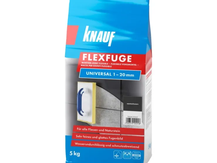 Fliesenzubehör*Knauf Fugenmörtel Flexfuge Universal 5 kg Samtschwarz