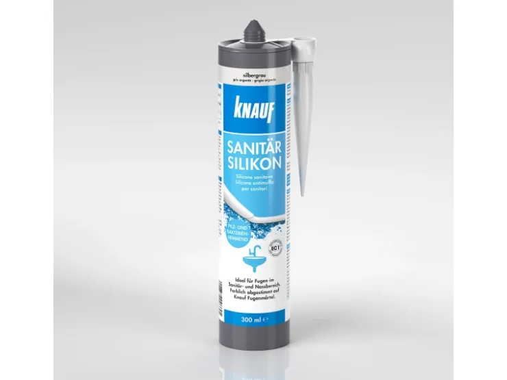 Fliesenzubehör*Knauf Sanitär-Silikon 300 ml Silbergrau