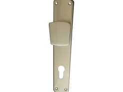 Alpertec Wohnungseingangstüren^Knopflangschild Haustür Aluminium F2 Eloxiert