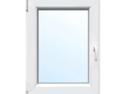 Kunststofffenster^Kunststoff-Fenster 1-flg. 2-Fach Verglasung Weiß 100 cm x 100 cm DIN Links