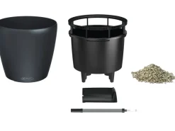 Drainage*Lechuza ® Pflanzgefäß Classico Color Ls 28 Ø 28 cm Schiefergrau