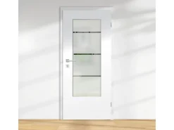 Zimmertüren*Skyscope Lichtausschnitt ESG Floatglas 3 Streifen 53,5 x 142cm x 4 mm für Holz-Innentüren