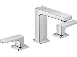 Badlüfter*Hansgrohe 3-Loch Waschtischarmatur Metropol 110 mit Hebelgriffen u. Push-Open Ablaufgar.