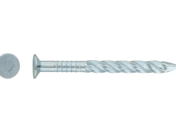 Holzbefestigungen^LUX Flachkopf Drallnägel Ø 3 mm x 30 mm Galvanisch Verzinkt 20 Stück