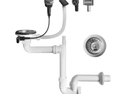 Abläufe^Miló Röhrensiphon-Set mit Exzenter Ø 114 mm