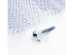 Bedachungen*MK PC DIAMONDS Verzinkte Schrauben M5 x 40 mm Für Metall Mit er Dichtscheibe 50 Stück Transparent
