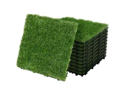 Drainage*ML-Design Kunstrasen Fliesen 30x30 cm 22 Stücke mit Klicksystem